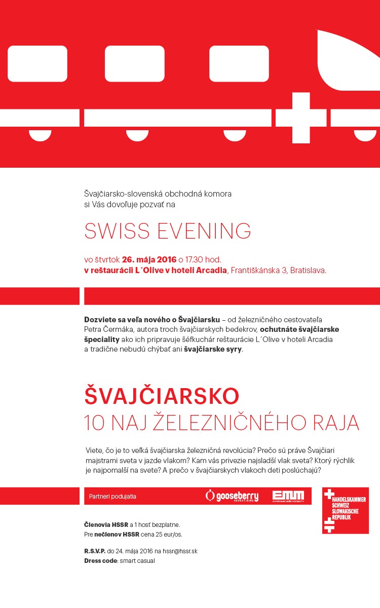 SWISS EVENING - pozvánka