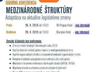Pozvánka na konferenciu Mezinárodní struktury - HSSR