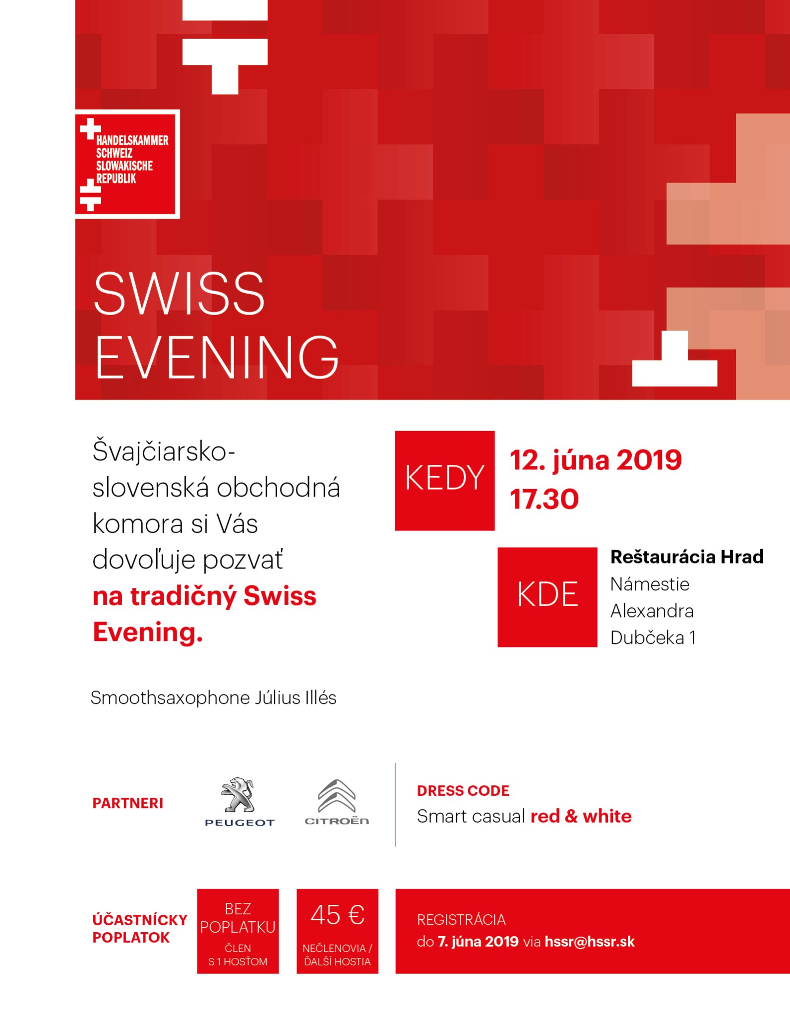 SWISS EVENING - pozvánka